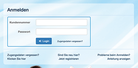 Welche Daten werden für den Login verwendet?